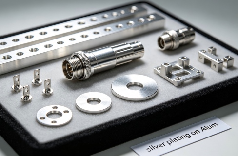 铝材电镀银 silver plating on Alum